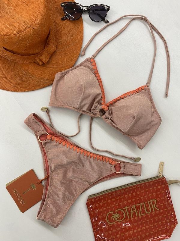 Bikini Donna Cotazur Bralette in Lurex Rame