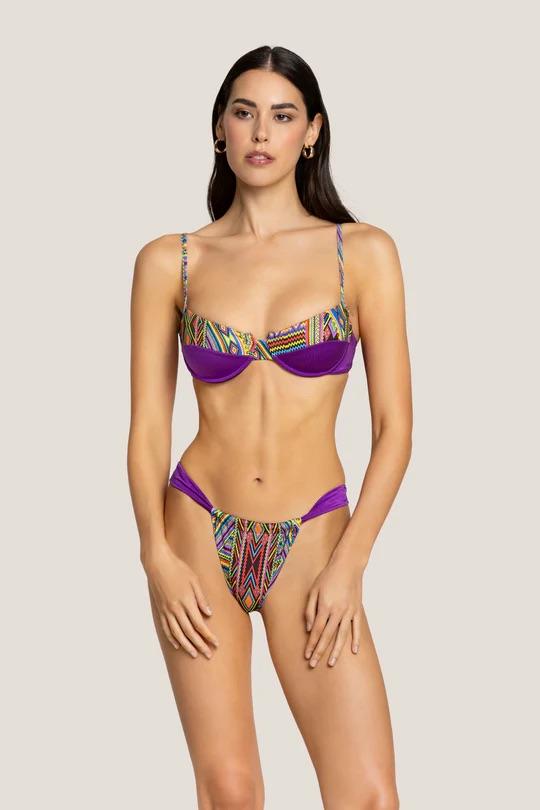 Bikini Donna 4Giveness Balconcino e Slip Fusciacca in Fantasia 5018